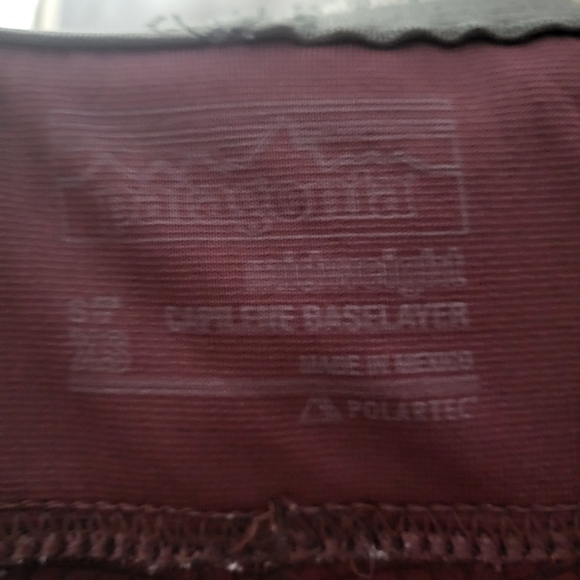 Patagonia capilene base layer maroon pants - Picture 4 of 4